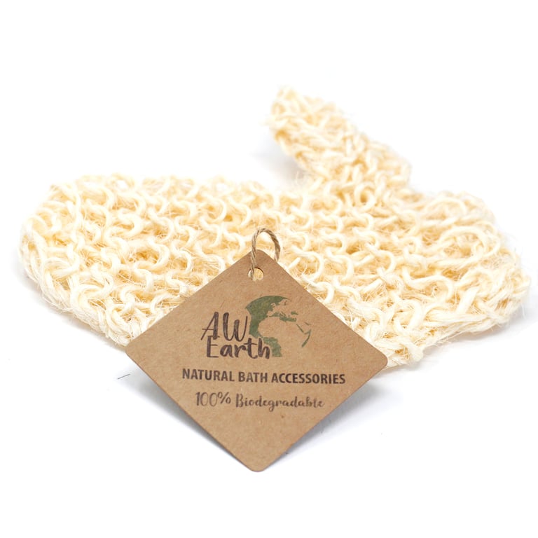 Sisal Exfoliating Glove - Natural Fiber Scrubbing Mitt for Home Cleaning and Kitchen Use