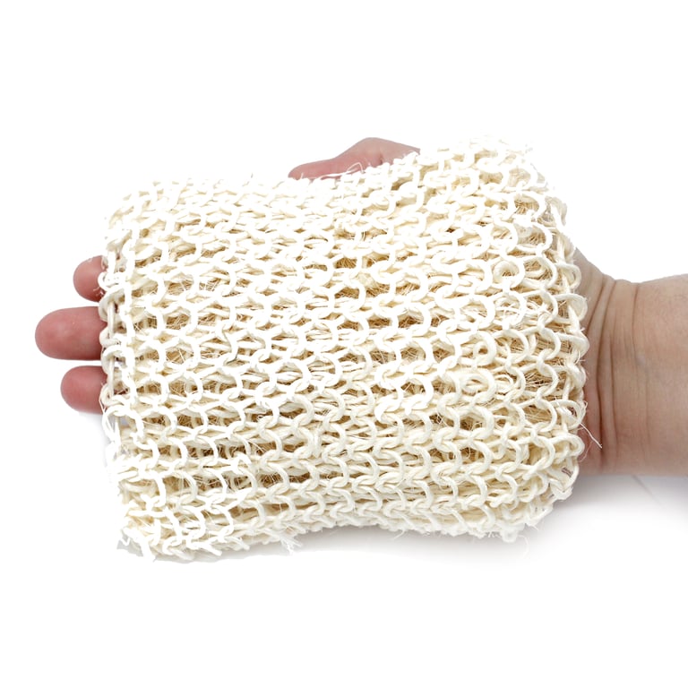 Sisal Sponge and Scrub - Extra Exfoliating Cushion for Home Cleaning and Bathing