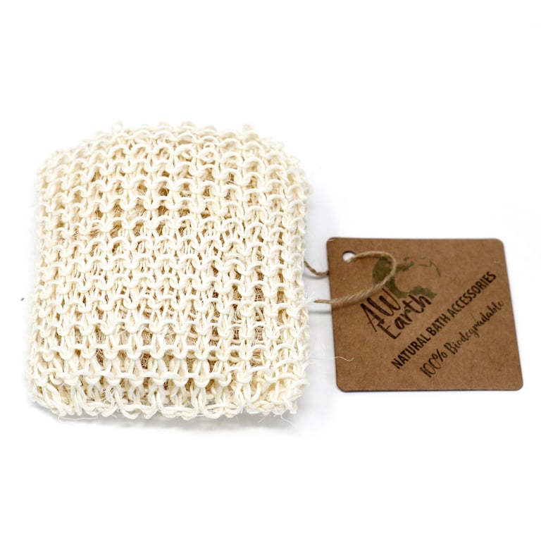 Sisal Sponge and Scrub - Extra Exfoliating Cushion for Home Cleaning and Bathing