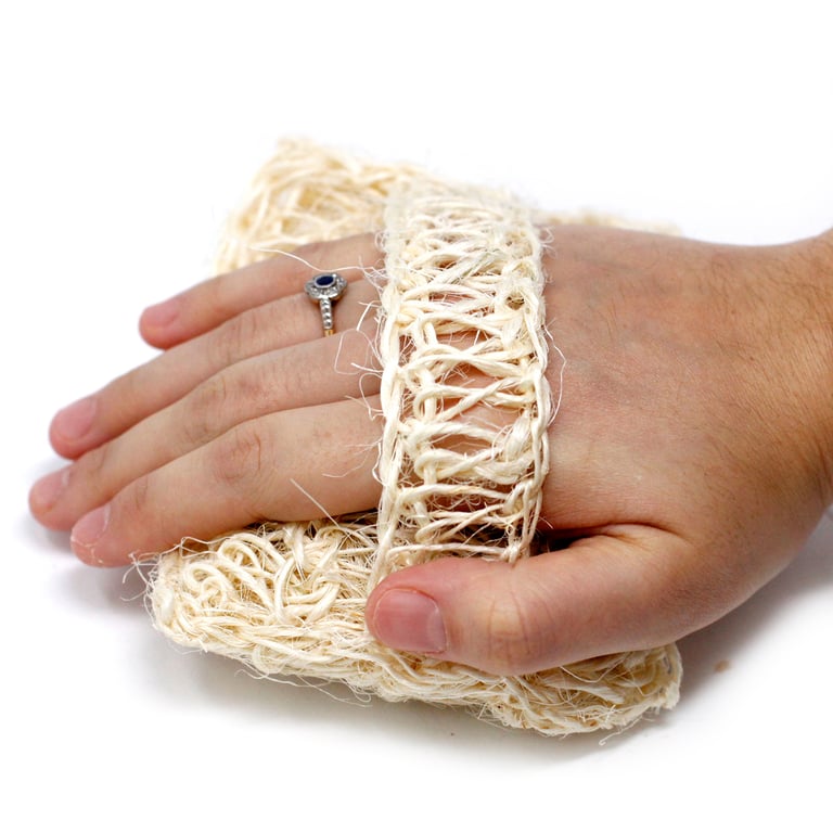 Sisal Sponge and Scrub - Soft Exfoliating Cushion for Gentle Home Cleaning and Kitchen Maintenance