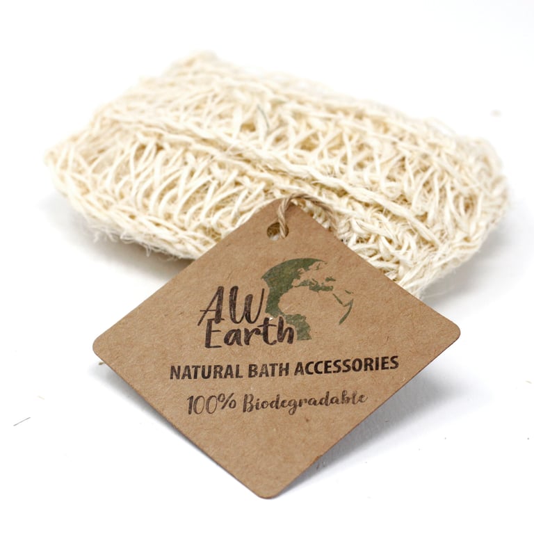 Sisal Sponge and Scrub - Soft Exfoliating Cushion for Gentle Home Cleaning and Kitchen Maintenance