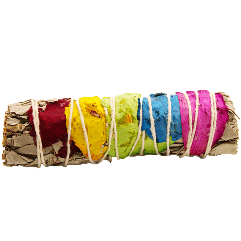 Rose Petals Sage Natural Aromatic Smudge Stick 10cm Long Burn Time