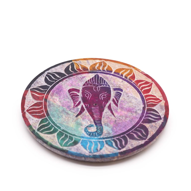 Soapstone Ganesha Incense Holder - Spiritual Meditation Accessory