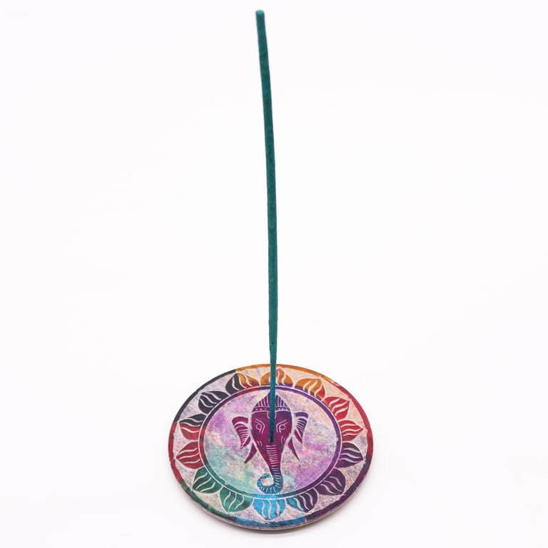 Soapstone Ganesha Incense Holder - Spiritual Meditation Accessory