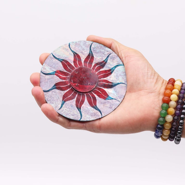 Soapstone Disc Incense Holder - Natural Meditation Companion
