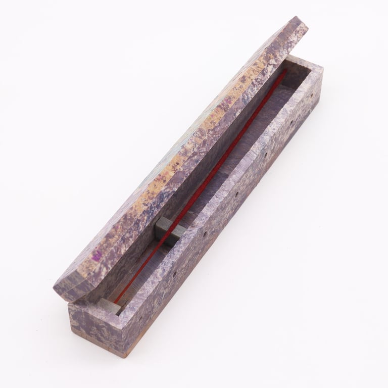 Chakra Soapstone Incense Box (Smoke Holes)