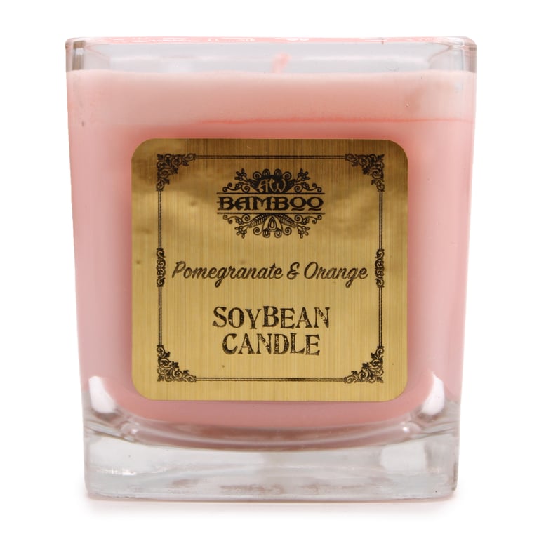 Organic Soybean Candles - Pomegranate & Orange Natural Home Fragrance Gift