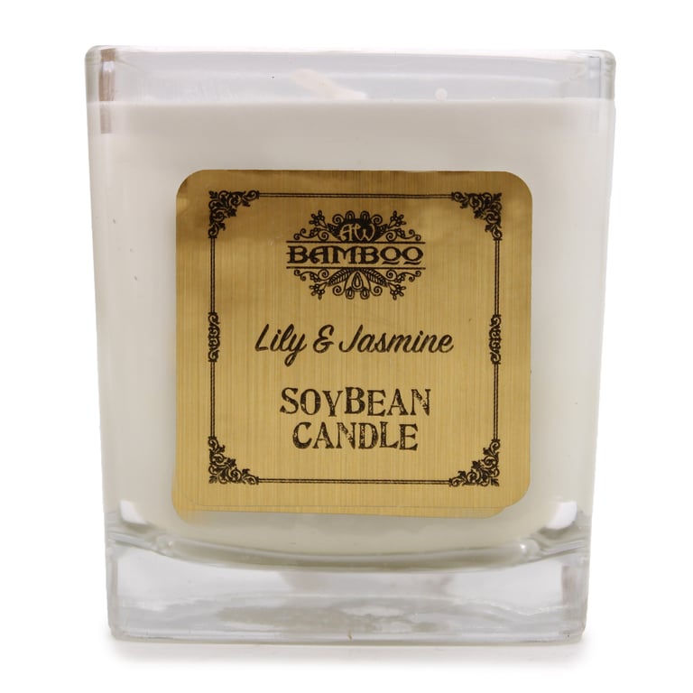 Soybean Jar Candles - Lily & Jasmine Fragrance Soy Wax Home Candle Set