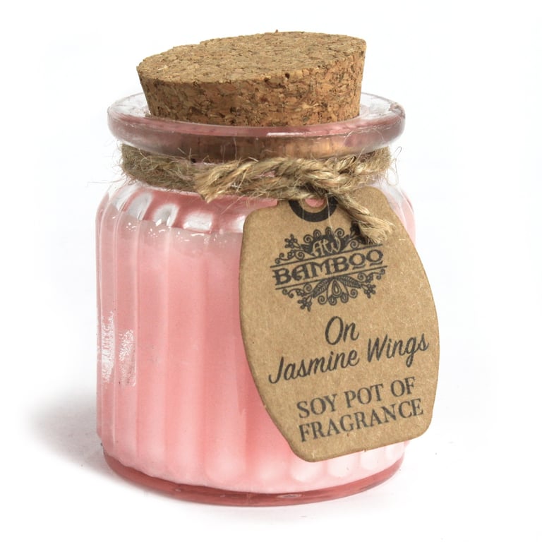 On Jasmine Wings Soy Pot of Fragrance Candles - Natural Jasmine Scented Soy Wax Candles for Home