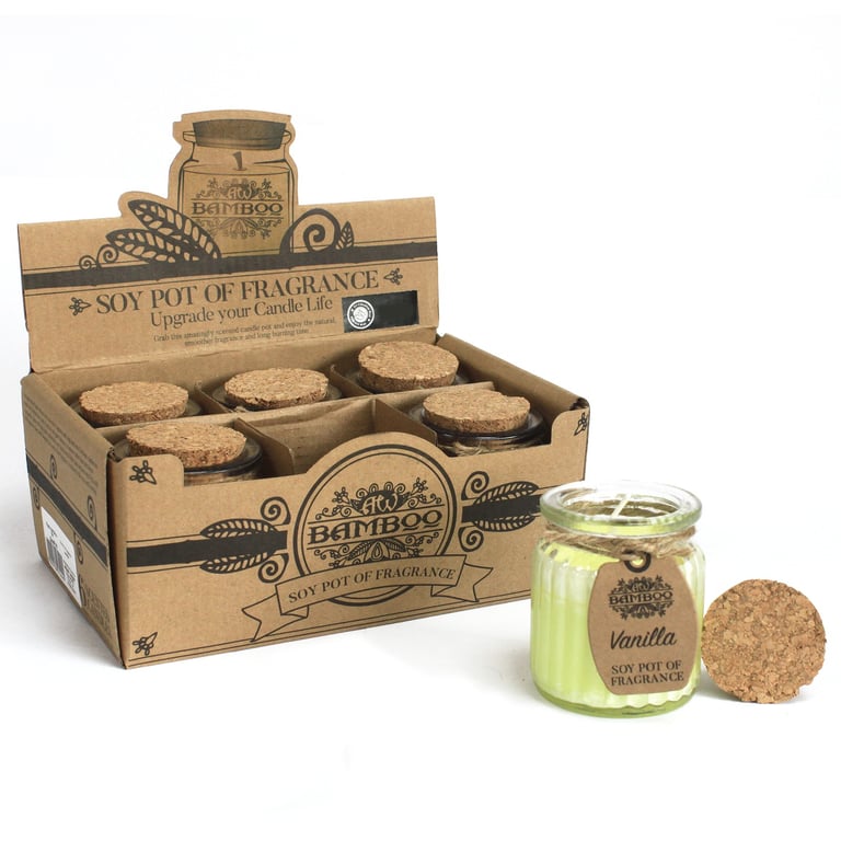 Vanilla Soy Pot of Fragrance Candles - Natural Scented Soy Wax Home Decor