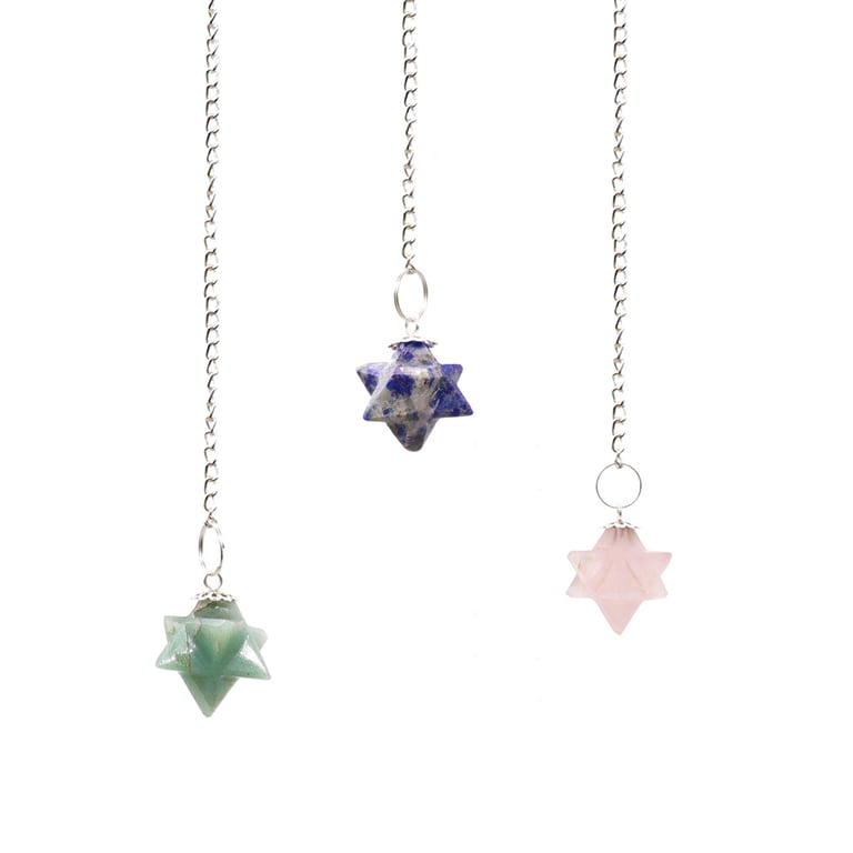 Merkaba Star Pendulums - Sacred Geometry Energy Healing Tools