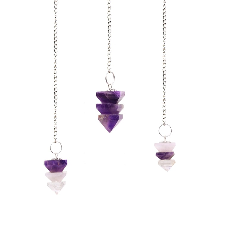 Pyramid Pendulum - Crystal Healing Meditation Tool for Home Decor and Spiritual Wellness