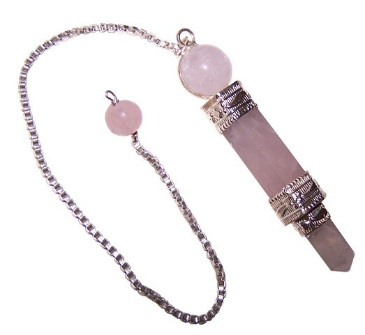 Rose Quartz Crystal Pendulum - Metaphysical Tool for Energy Healing and Balance