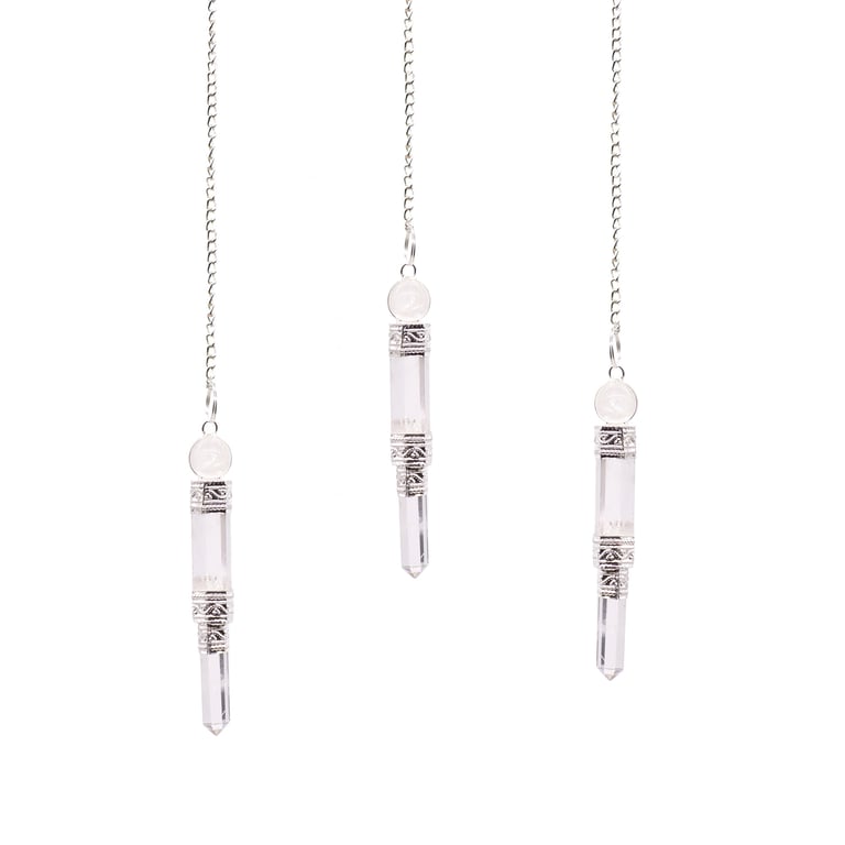 Rock Quartz Crystal Pendulum - Healing and Metaphysical Energy Tool
