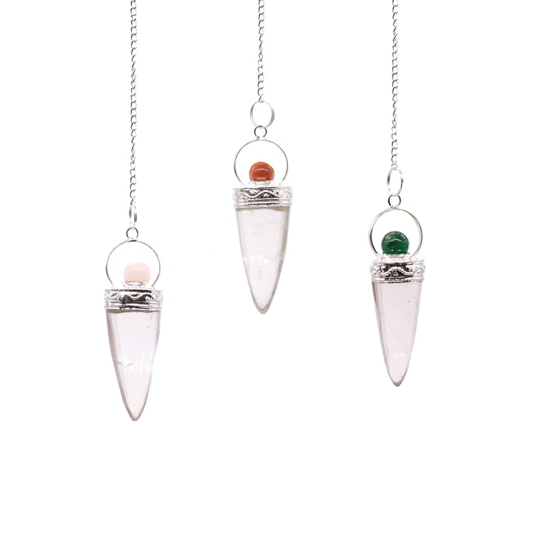 Rock Crystal Cone & Silver Ring - Crystal Accent Jewelry Accessory