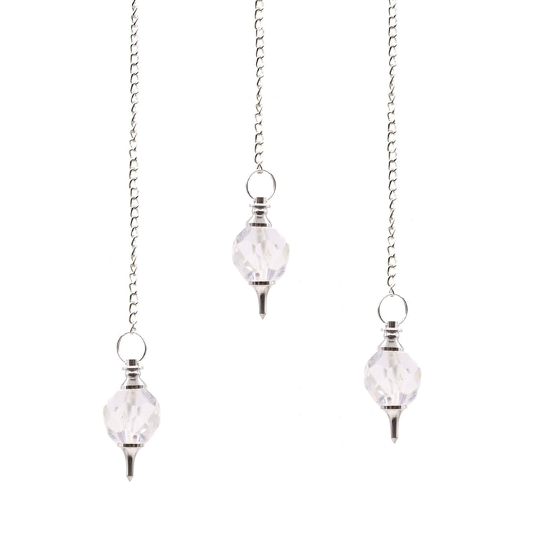 Rock Quartz Metaphysical Gemstone Pendulum for Crystal Healing and Spiritual Growth
