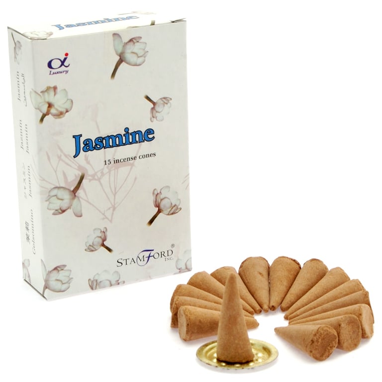 Jasmine Cones - Natural Jasmine Aroma Therapy Incense for Home Fragrance and Relaxation