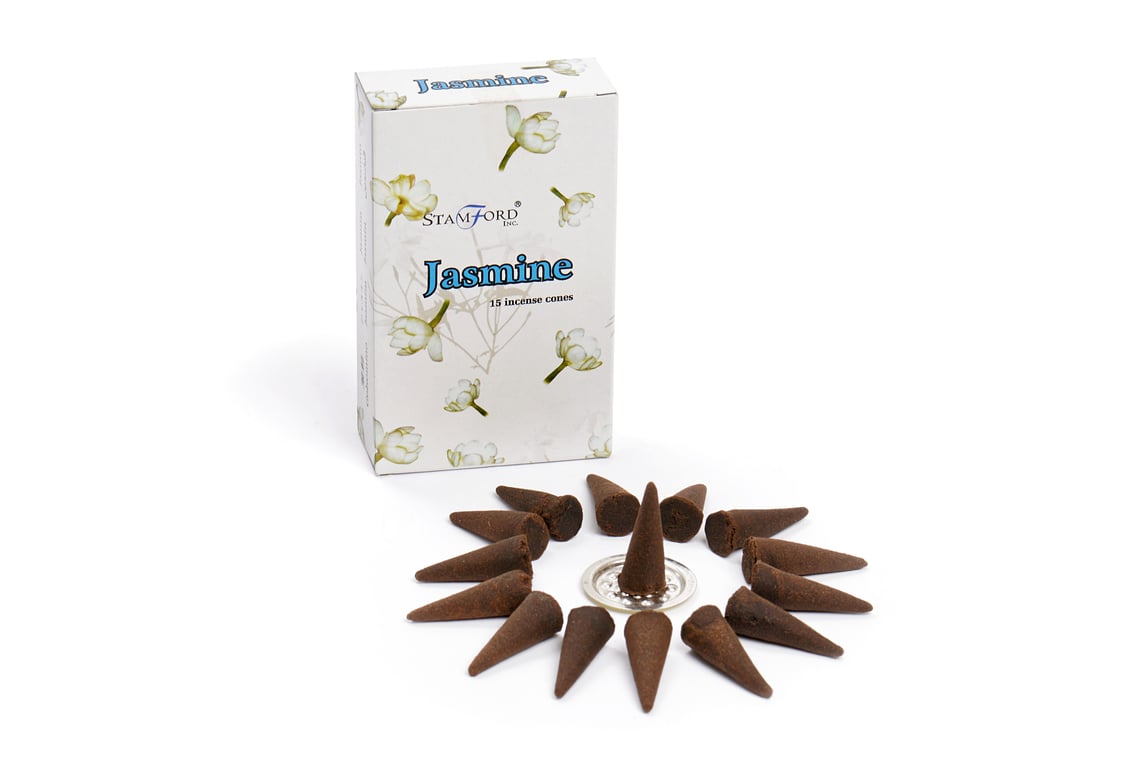 Jasmine Cones - Natural Jasmine Aroma Therapy Incense for Home Fragrance and Relaxation