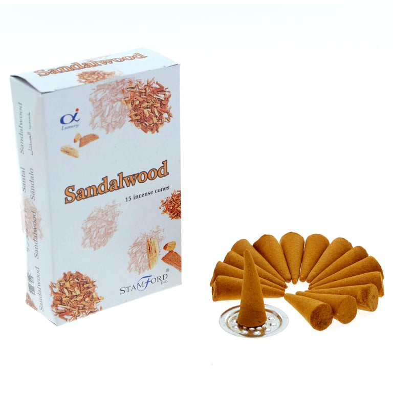 Sandalwood Cones - Natural Home Fragrances for Meditation and Relaxation
