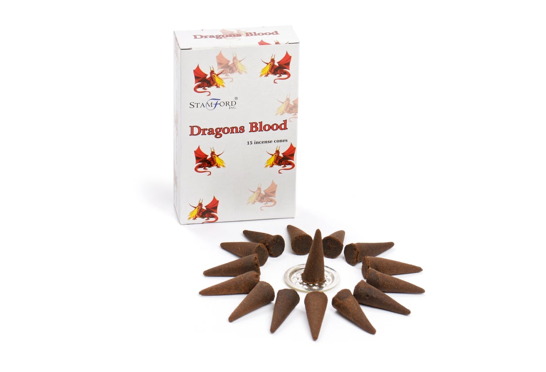 Handcrafted Dragons Blood Wax Cones - Unique Home Decor Candles with Natural Incense Alternative