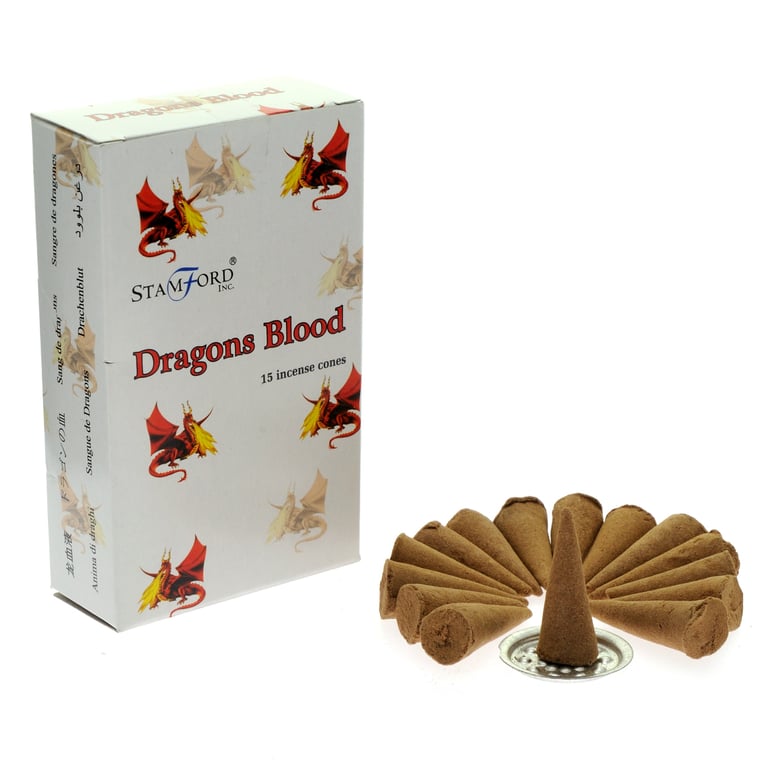 Handcrafted Dragons Blood Wax Cones - Unique Home Decor Candles with Natural Incense Alternative