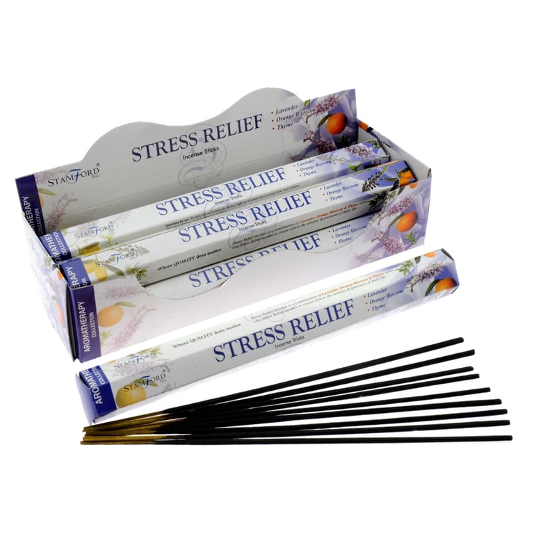 Stress Relief Premium Incense - Natural Calming Aromatherapy for Home Relaxation