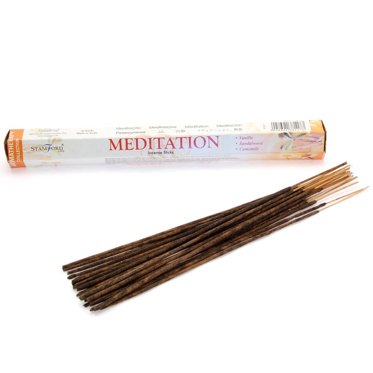 Meditation Premium Incense Sticks - Relaxing Home Aromatherapy with Calming Fragrances