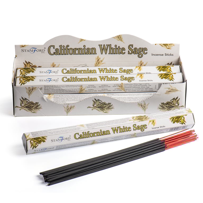 Californian White Sage Premium Natural Incense Sticks for Home Spirituality and Smudging