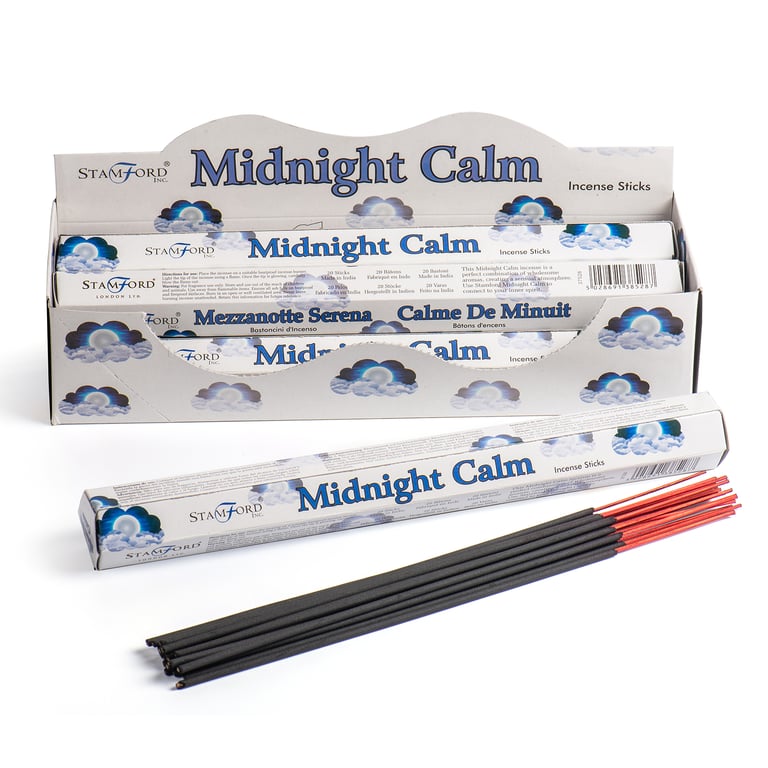 Midnight Calm Premium Incense - Relaxing Sleep Aid and Stress Relief