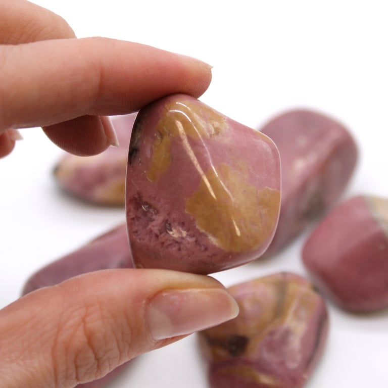 XL Rhodonite Tumble Stones - High Quality Healing Crystals