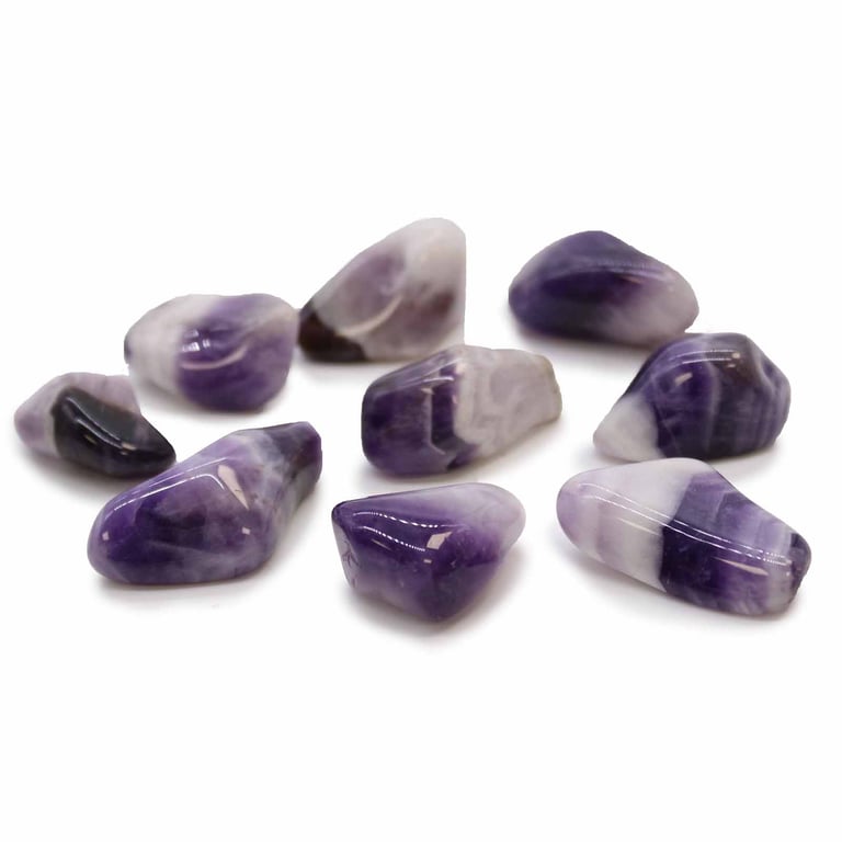 Banded Amethyst Tumble Stones (Grade B) - L Gemstone Collection