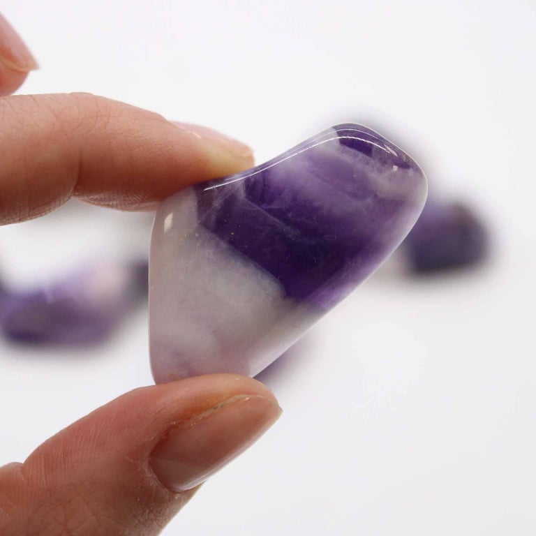 Banded Amethyst Tumble Stones (Grade B) - L Gemstone Collection
