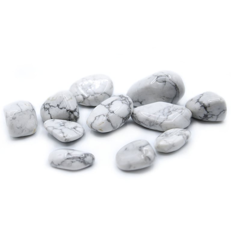 White Howlite L Tumble Stones - Natural Healing Crystals