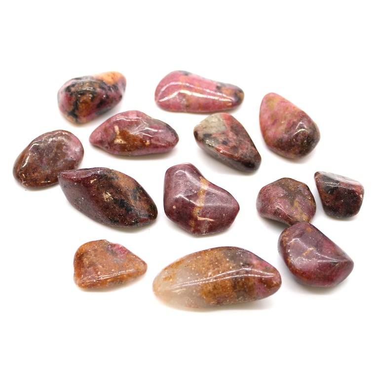 Rhodonite Tumble Stones - Healing Crystals for Calming Energy