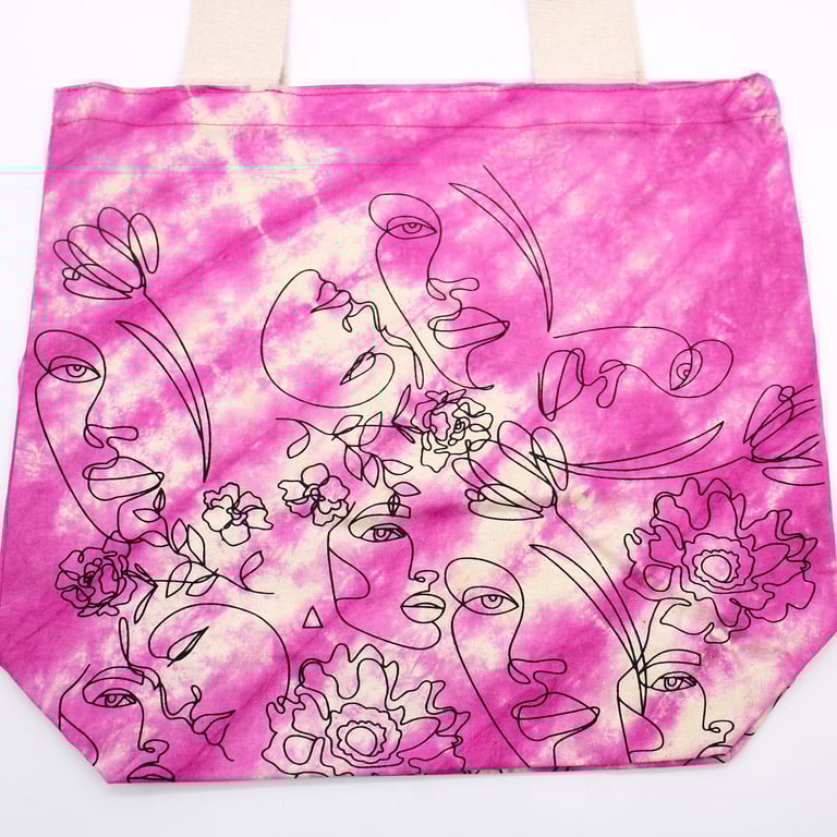 Tye-Dye Cotton Bag - Natural Handle & Lightweight 6oz Cotton Construction