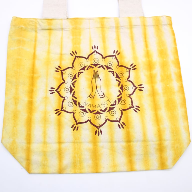 Tye-Dye Cotton Bag by Namaste Hands - 6oz Natural Handle & Durable Construction