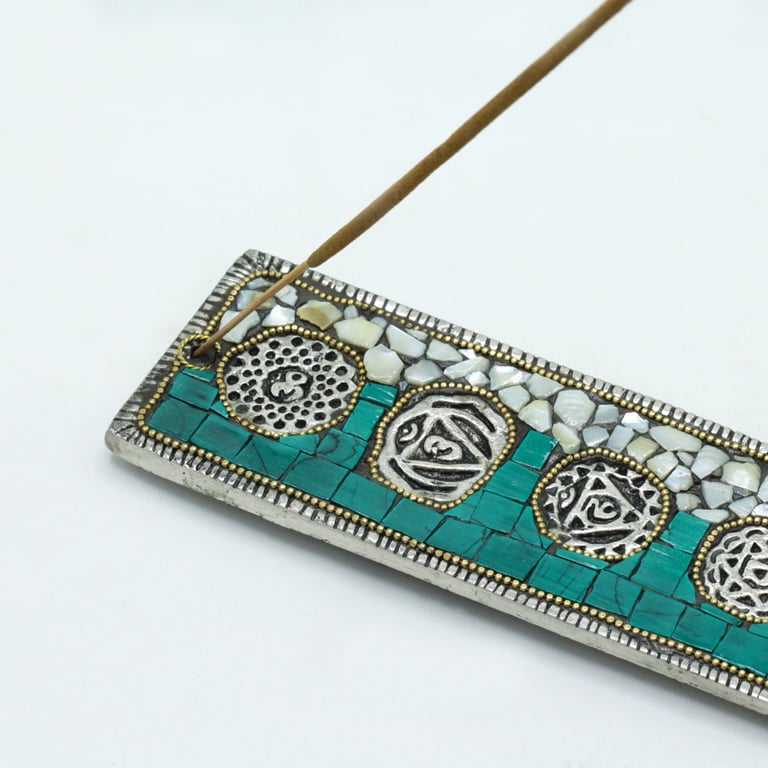 Seven Chakra Tibetan Decor Meditation Incense Holder Stand for Spiritual Aromatherapy
