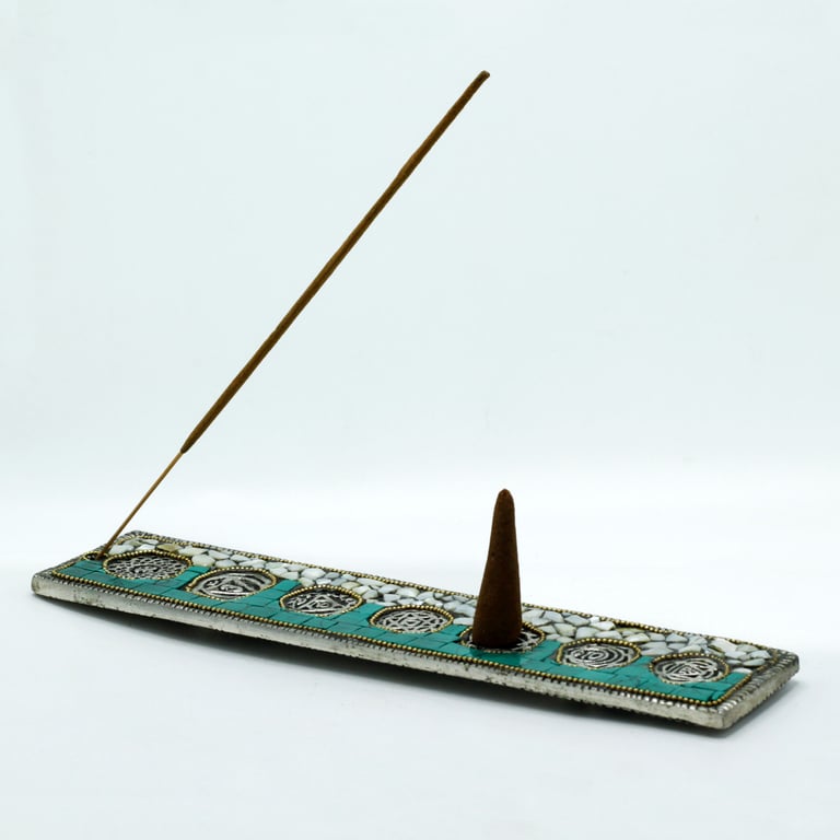Seven Chakra Tibetan Decor Meditation Incense Holder Stand for Spiritual Aromatherapy