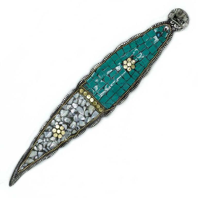 Buddha Long Leaf Tibetan Decor Incense Holder - Handcrafted Spiritual Burner
