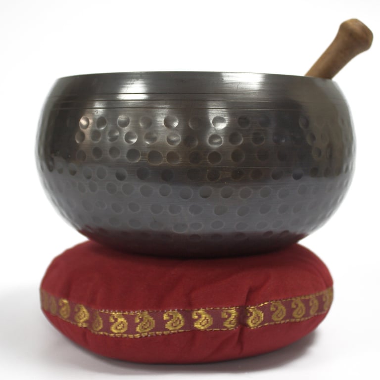 16cm Singing Bowl Velvet Cushion - Mindfulness Meditation Aid for Home and Yoga Practice