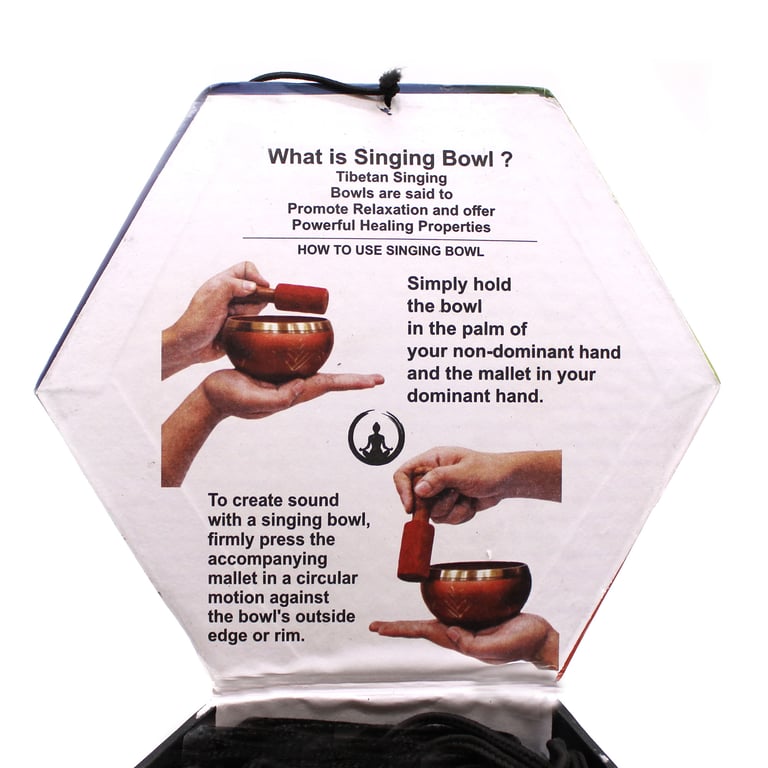 White/Blue Yoga Moves Singing Bowl Set (10.7cm)