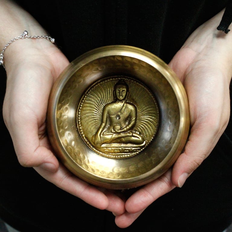 10cm Singing Bowl Set (Min. 500gm) - Medicine Buddha - Premium Quality