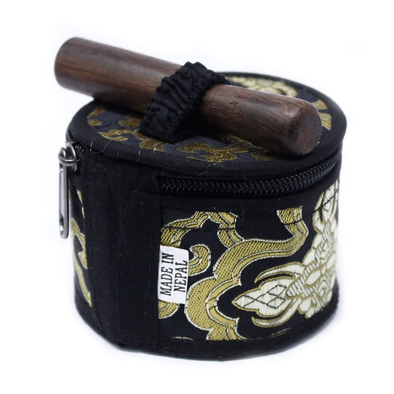 Mini Black Singing Bowl Gift Set - Portable Mindfulness Tool