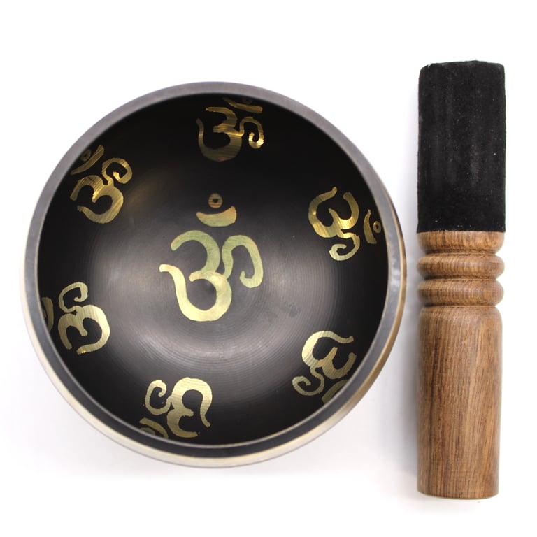 Yoga Om Singing Bowls Set - Healing Sound Therapy & Meditation - Premium Quality