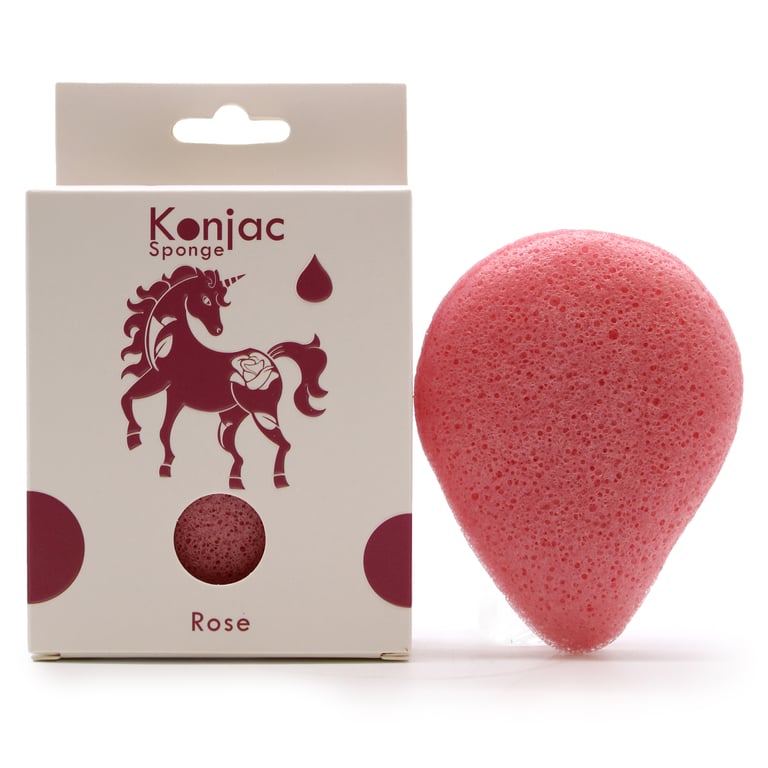 Rose Teardrop Konjac Anti-Aging Facial Cleansing Sponge - Natural Beauty Care Tool