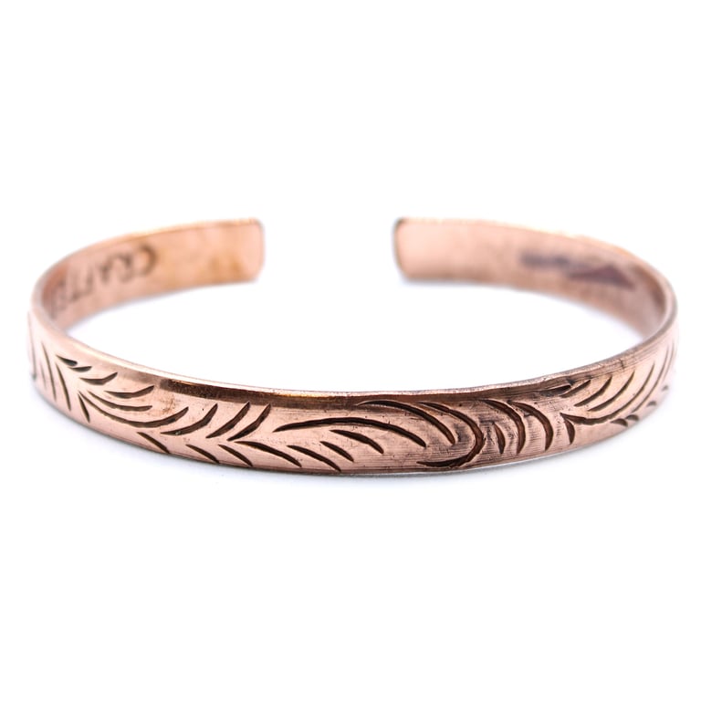 Copper Tibetan Slim Tribal Swirl Ethnic Bracelet