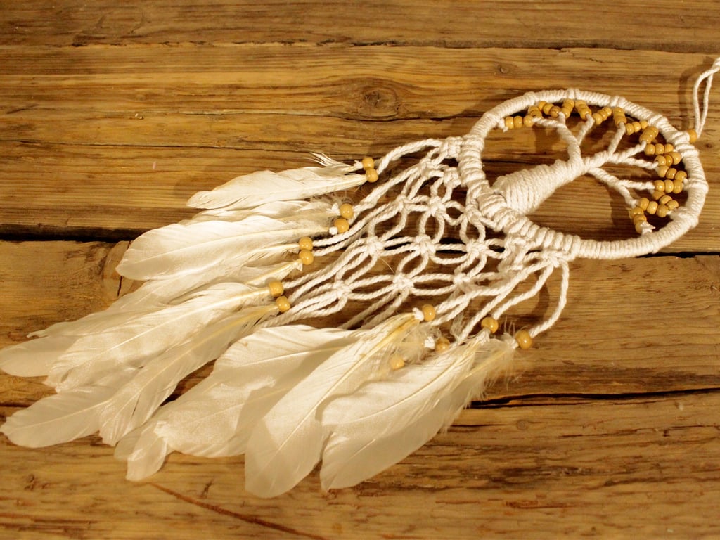 Pure Natural Tree of Life Dreamcatcher - Handmade Bohemian Home Decor, 16cm Diameter