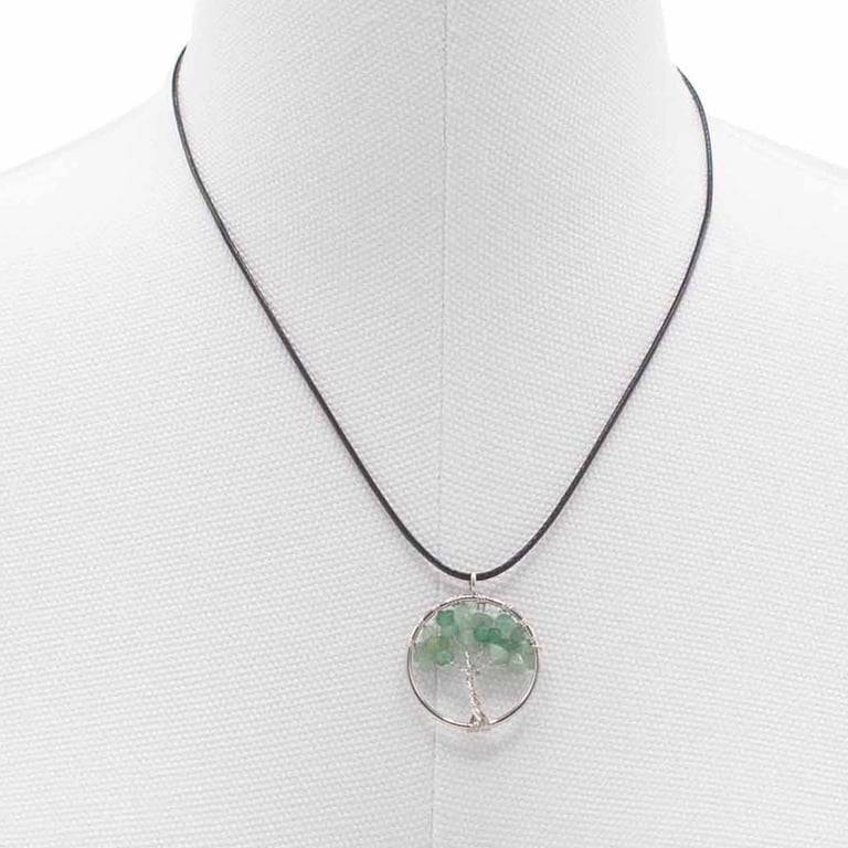 Jade Tree of Life Pendant - Natural Birthstone Spiritual Jewelry
