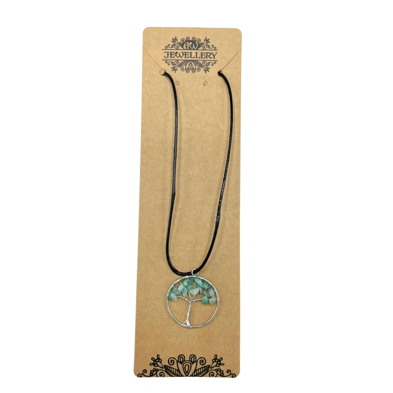 Jade Tree of Life Pendant - Natural Birthstone Spiritual Jewelry