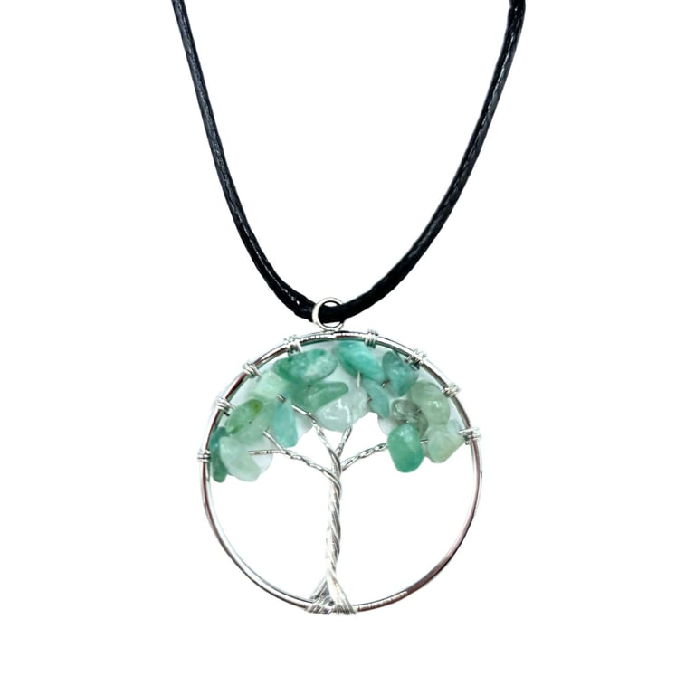 Jade Tree of Life Pendant - Natural Birthstone Spiritual Jewelry